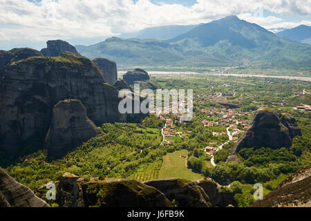 Meteora, Griechenland - Meteora-Talblick Stockfoto