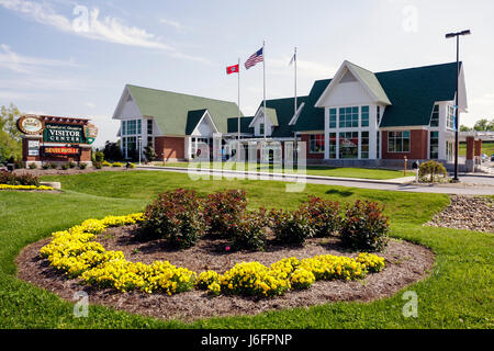 Sevierville Tennessee, Smoky Mountains, Besucherzentrum der Handelskammer, Zentrum, Außenansicht, Vorderseite, Eingang, Begrüßung, Informationen, Hilfe, Plan, Karten, A Stockfoto