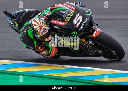Le Mans, Frankreich. 20. Mai 2017. Johann Zarco Frankreichs und Monster Yamaha Tech 3 in Actiont während des französischen MotoGp - Qualifying am 20. Mai 2017 in Le Mans, Frankreich. Bildnachweis: Marco Iorio/Alamy Live-Nachrichten Stockfoto