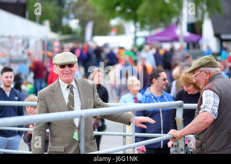 Royal Welsh-Frühlingsfestival, Builth Wells, Powys, Wales - Steuern Mai 2017 - beschäftigt Szene mit Besuchern am Royal Welsh-Frühlingsfestival wie Organisatoren zeigen ein Tor in der Arena Tier Ausstellung. Foto-Steven Mai / Alamy Live News Stockfoto