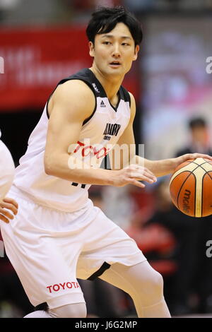 Kanagawa, Japan. 20. Mai 2017. Daiki Tanaka (Alvark) Basketball: B.LEAGUE Meisterschaft 2016 / 17 Halbfinale Spiel 2 zwischen Kawasaki Brave Thunders 77-78 Alvark Tokio im Todoroki Arena in Kanagawa, Japan. Bildnachweis: Naoki Nishimura/AFLO SPORT/Alamy Live-Nachrichten Stockfoto