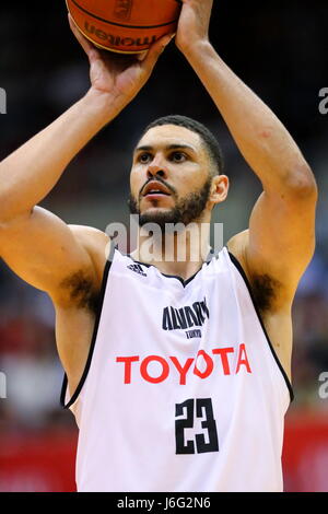 Kanagawa, Japan. 20. Mai 2017. Jeff Ayres (ALVARK) Basketball: B.LEAGUE Meisterschaft 2016 / 17 Halbfinale Spiel 2 zwischen Kawasaki Brave Thunders 77-78 Alvark Tokio im Todoroki Arena in Kanagawa, Japan. Bildnachweis: Naoki Nishimura/AFLO SPORT/Alamy Live-Nachrichten Stockfoto