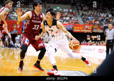 Kanagawa, Japan. 20. Mai 2017. Daiki Tanaka (Alvark) Basketball: B.LEAGUE Meisterschaft 2016 / 17 Halbfinale Spiel 2 zwischen Kawasaki Brave Thunders 77-78 Alvark Tokio im Todoroki Arena in Kanagawa, Japan. Bildnachweis: Naoki Nishimura/AFLO SPORT/Alamy Live-Nachrichten Stockfoto