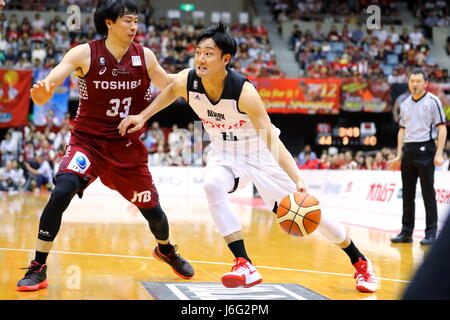 Kanagawa, Japan. 20. Mai 2017. Daiki Tanaka (Alvark) Basketball: B.LEAGUE Meisterschaft 2016 / 17 Halbfinale Spiel 2 zwischen Kawasaki Brave Thunders 77-78 Alvark Tokio im Todoroki Arena in Kanagawa, Japan. Bildnachweis: Naoki Nishimura/AFLO SPORT/Alamy Live-Nachrichten Stockfoto