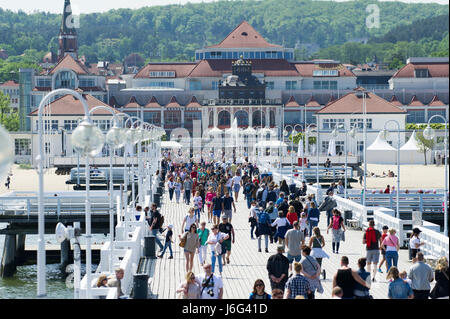 Sopot, Polen. 21. Mai 2017. Berühmte Holzmole in Sopot, Polen 21. Mai 2017 © Wojciech Strozyk / Alamy Live News Stockfoto