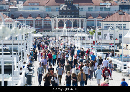 Sopot, Polen. 21. Mai 2017. Berühmte Holzmole in Sopot, Polen 21. Mai 2017 © Wojciech Strozyk / Alamy Live News Stockfoto