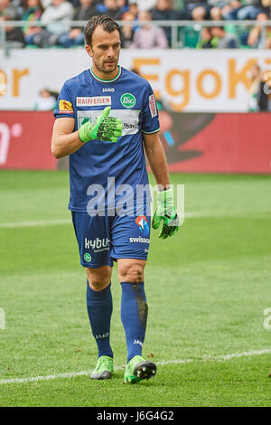 St. Gallen, Schweiz. 21. Mai 2017. Daniel Lopar während der Raiffeisen Super League Spiel FC St. Gallen vs. Grasshopper Club Zürich. Foto: Cronos/Rolf Simeon Stockfoto