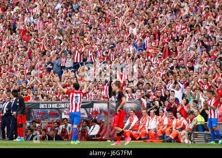 Tiago Cardoso Mendes (5) Atletico de Madrid-Spieler. La Liga zwischen Atletico de Madrid Vs Athletic Club Bilbao im Vicente Calderon Stadion in Madrid, Spanien, 21. Mai 2017. Stockfoto