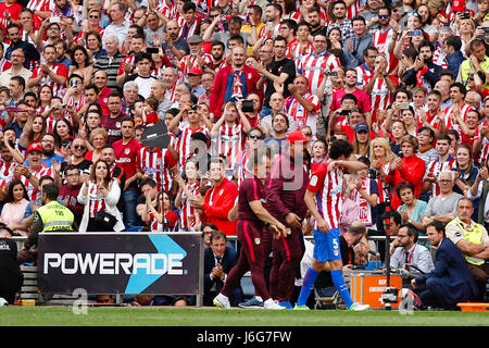 Tiago Cardoso Mendes (5) Atletico de Madrid-Spieler. La Liga zwischen Atletico de Madrid Vs Athletic Club Bilbao im Vicente Calderon Stadion in Madrid, Spanien, 21. Mai 2017. Stockfoto