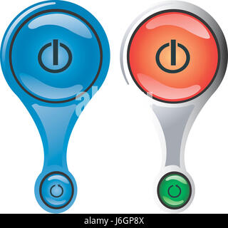 Energie macht Strom Strom Tasten Schlüssel Piktogramm symbol Stockfoto