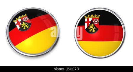 Deutschland Bundesrepublik Deutschland Flagge button Banner Staat Bundesrepublik Rheinland Stockfoto