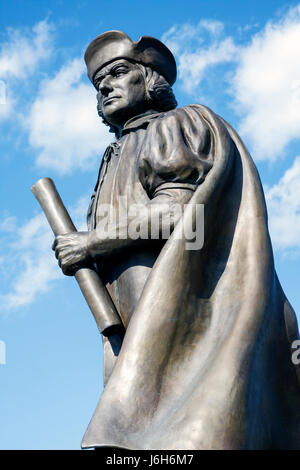 Wisconsin Kenosha County, Kenosha, Harbor Park, Christopher Columbus, Statue, italienischer Entdecker, Geschichte, WI080713067 Stockfoto