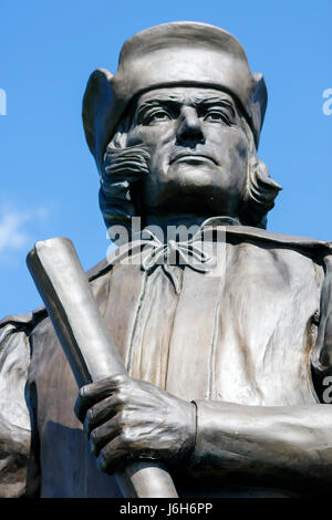 Wisconsin Kenosha County, Kenosha, Harbor Park, Christopher Columbus, Statue, italienischer Entdecker, Geschichte, WI080713084 Stockfoto