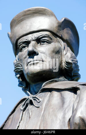 Wisconsin Kenosha County, Kenosha, Harbor Park, Christopher Columbus, Statue, italienischer Entdecker, Geschichte, WI080713085 Stockfoto