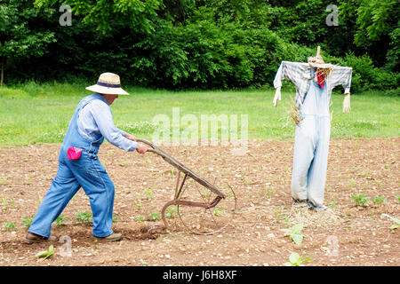 Blue Ridge Parkway Virginia, Appalachian Mountains, Humpback Rocks, Visitors Center, Farmer, Farm Trail aus dem 19. Jahrhundert, lokale Geschichte, Reenactor, Mann Männer, f Stockfoto