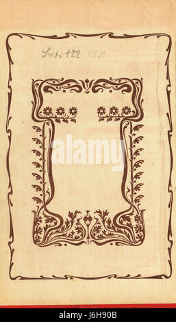 Ornament Jugendstil Grenze Design Gestaltung Bildung Form Modell Abbildung Hintergrund Stockfoto