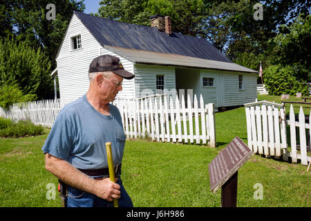 Blue Ridge Parkway Virginia, Appalachian Mountains, Peaks of Otter, Johnson Farm, Farmhouse, 19. Jahrhundert, Haushäuser Häuser Häuser Häuser Wohnsitz, Gehäuse, Stockfoto