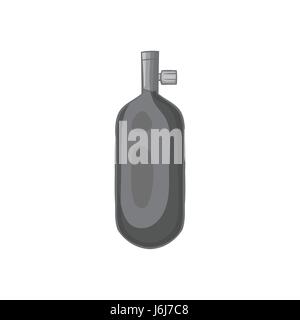 Gas Handgranate Symbol, schwarz Stil Monochrom Stock Vektor