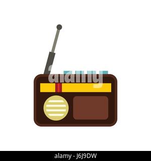 Retro-Radio-Symbol, flachen Stil Stock Vektor