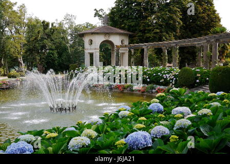 Villa Arnaga, die Sommerresidenz des französischen Dramaturg Edmond Rostand in Cambo-Les-Bains Stockfoto