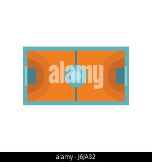 Futsal oder Hallenfußball Feld Symbol, flachen Stil Stock Vektor