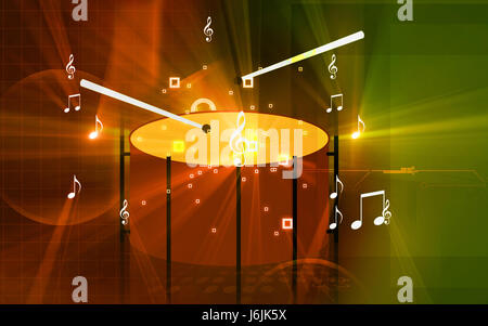 Musik-sound-game-Turnier spielen, spielt, spielte Emblem Partei aus Holz Stockfoto