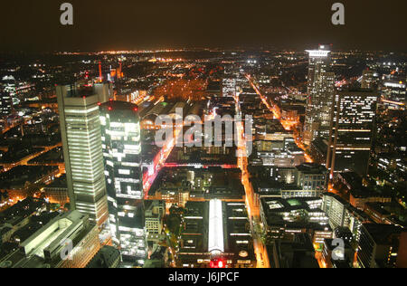 Europa Skycraper Deutschland Bundesrepublik Deutschland Hessen Frankfurt Skyline Stockfoto