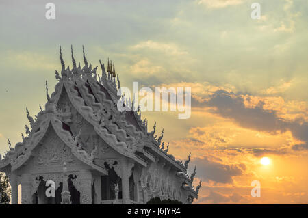 Chiang Rai, Thailand - 30. März 2017: Huai Pla Kung Tempel, einer traditionellen chinesischen Stil Pagode Stockfoto