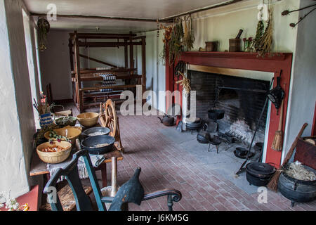 Die sylvanus Braunes Haus an der Slater Mühle in Pawtucket, RI Stockfoto