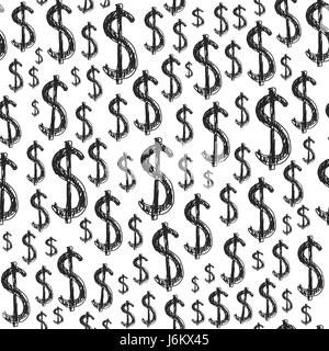 Dollar nahtlose Muster Stock Vektor