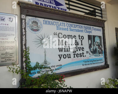 09778 außen Unbefleckte Empfängnis Pfarrkirche Tayuman Straße Tondo, Manila 22 Stockfoto