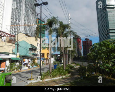 Hulo Acqua Private Residences ist eine Wohnsiedlung in der Nähe der Fähre Coronado und des Flusses Pasig in Mandaluyong City, mit bequemer Anbindung an Verkehrsmittel und Wohnmöglichkeiten am Wasser. Stockfoto