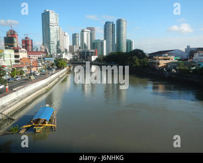 09637 Makati Stadt Mandaluyong City Bridge Hulo Mini Park Pasig Marikina Fluss Kanal 15 Stockfoto