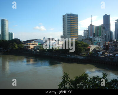 09637 Makati Stadt Mandaluyong City Bridge Hulo Mini Park Pasig Marikina Fluss Kanal 16 Stockfoto