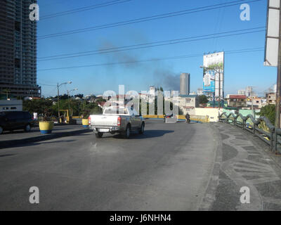 09637 Makati Stadt Mandaluyong City Bridge Hulo Mini Park Pasig Marikina Fluss Kanal 19 Stockfoto