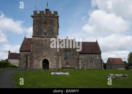 St Mary; s Kirche ein 12. Jahrhundert Kirche & Krieg Memorial Templecoombe Somerset Stockfoto