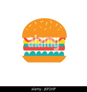 Vektor-leckere Burger-Symbol Stock Vektor