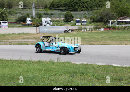 KOCAELI, Türkei - 14. Mai 2017: Caterham Auto beim türkischen Caterham Super 7 Cup konkurrieren. Stockfoto