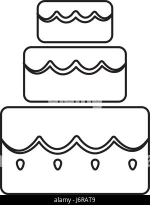 drei Etagen Kuchen Stock Vektor