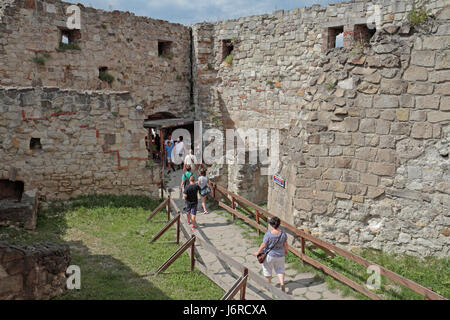 Gesamtansicht im Inneren der Burg von Eger, Eger, Ungarn. Stockfoto