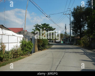 09682 San Rafael Bulacan kommunalen Straßen umgehen Projekt Baranggays 11 Stockfoto