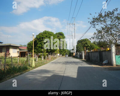 09682 San Rafael Bulacan kommunalen Straßen umgehen Projekt Baranggays 13 Stockfoto