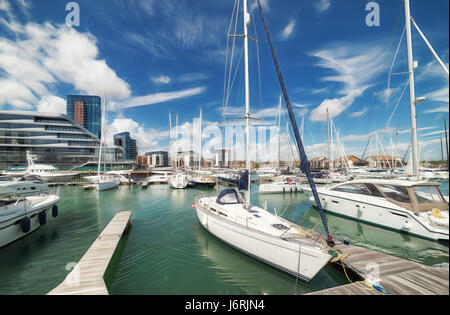 Ocean Village Marina in Southampton, Großbritannien Stockfoto