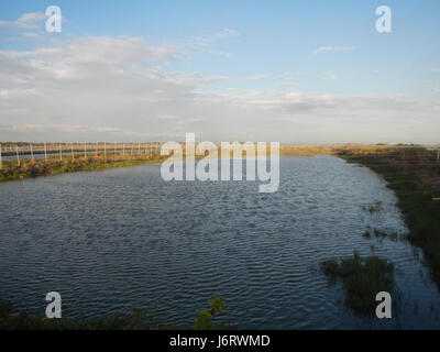 Dieser Eintrag bezieht sich auf bestimmte geografische Standorte im Gebiet von Bulakan, Philippinen, Malolos. Es zeigt wichtige Bereiche entlang der Flussufer von Panasahan und San Nicolas und bietet wahrscheinlich Informationen über lokale Sehenswürdigkeiten, Bezirke und natürliche Besonderheiten entlang der Wasserstraßen. Stockfoto