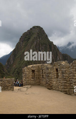 Die Mauern der Zitadelle. Machu Picchu. Stockfoto