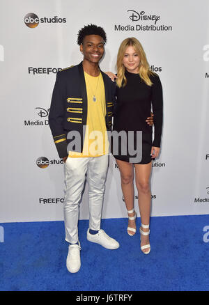 Burbank, Ca. 21. Mai 2017. Aubrey Joseph und Olivia Holt in 2017 ABC/Disney Media Distribution International im Voraus bei Walt Disney Studio viel In Kalifornien am 21. Mai 2017. Bildnachweis: Fs/Medien Punch/Alamy Live-Nachrichten Stockfoto