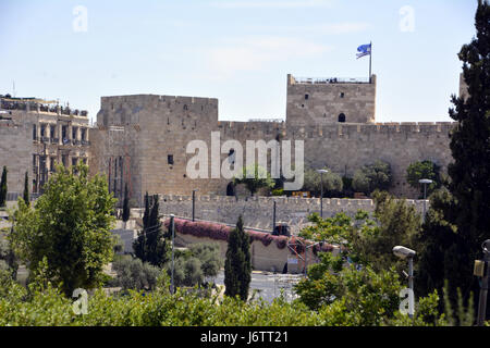 Jerusalem, Israel. 22. Mai 2017. Kontext und Vorbereitungen für Präsident Donald Trump Besuch in Jerusalem, Israel-Credit: Molle Wilson-Milesi/Alamy Live-Nachrichten Stockfoto