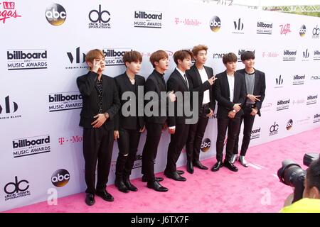 Las Vegas, USA. 21. Mai 2017. BTS im Ankunftsbereich für Billboard Music Awards 2017 - Ankünfte, T-Mobile Arena, Las Vegas, NV 21. Mai 2017. Bildnachweis: Everett Collection Inc/Alamy Live-Nachrichten Stockfoto