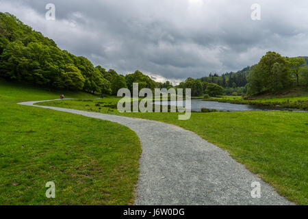 Landschaften um elterwater und Little langdale an einem warmen Frühlingstag. Stockfoto