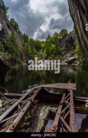 Landschaften um elterwater und Little langdale an einem warmen Frühlingstag. Stockfoto